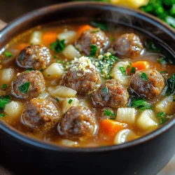 Creating this Cozy Slow Cooker Italian Wedding Soup is straightforward and incredibly rewarding. Here’s how to bring it all together: