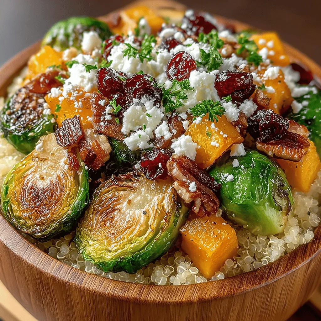 As the seasons shift and the air turns crisp, there’s something undeniably comforting about a dish that captures the essence of fall. Enter the Harvest Bliss Bowl, a nourishing and vibrant recipe that brings together the robust flavors of roasted Brussels sprouts and sweet butternut squash. This delightful bowl not only celebrates the bounty of the harvest but also serves as a wholesome option for both casual meals and more festive gatherings. Whether you’re looking for a colorful side dish or a hearty main course, this bowl has you covered.