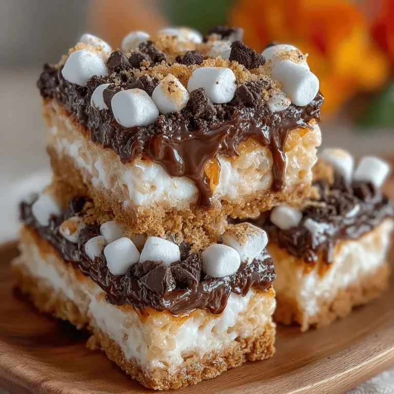 S’mores have long held a cherished place in the hearts of dessert lovers and outdoor enthusiasts alike. This classic campfire treat, characterized by its delightful combination of gooey marshmallows, rich chocolate, and crunchy graham crackers, evokes memories of warm summer evenings spent around a crackling fire, sharing stories and laughter. However, not everyone has access to a campfire or the time to prepare these delicious treats in the traditional manner. Enter the no-bake S’mores Rice Krispie Treats—a simple, delightful twist on the original, allowing you to enjoy all the beloved flavors of s’mores without the need for an open flame or an oven.
