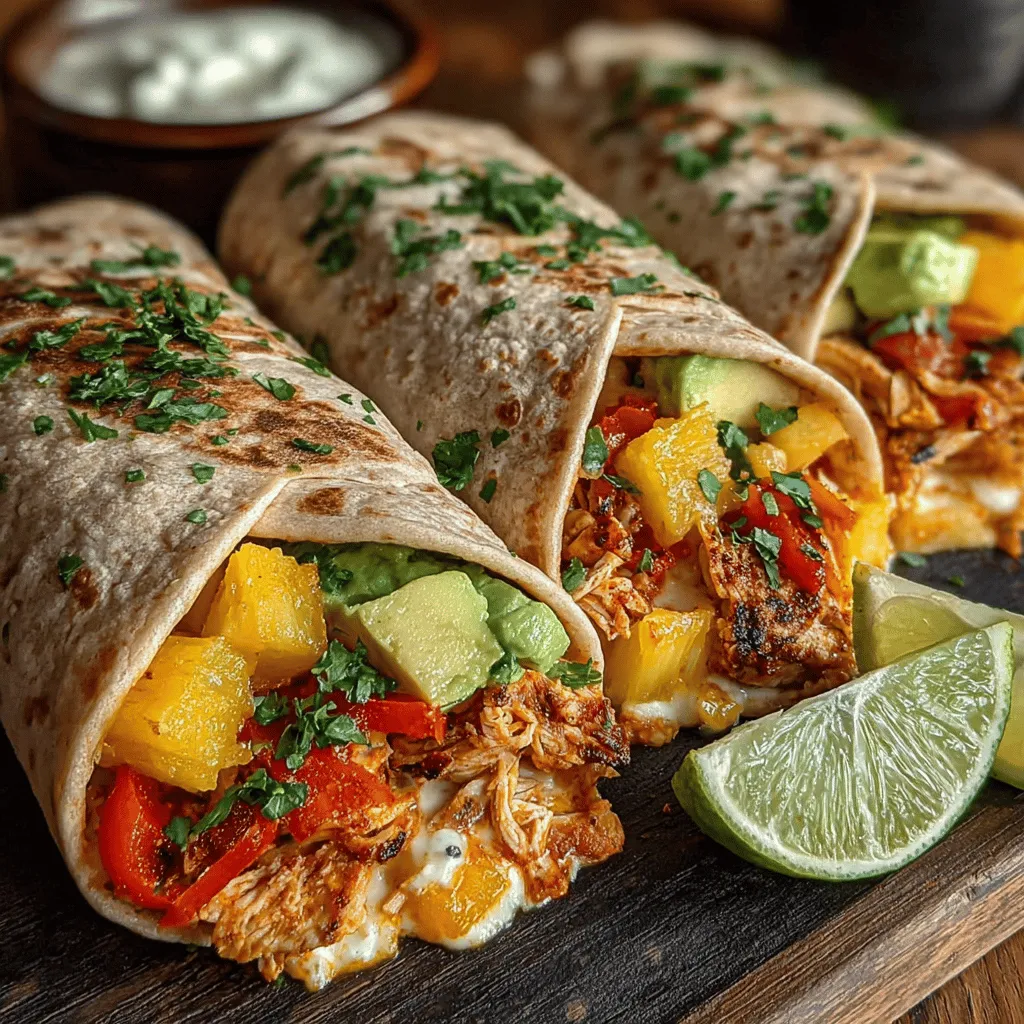 As the sun shines brighter and the days grow longer, the allure of tropical-inspired recipes becomes hard to resist. These dishes infuse vibrant flavors and refreshing ingredients that transport your taste buds to a sunny beach paradise. One such recipe that embodies this spirit is Tropical Pineapple Chicken Wraps. This meal not only highlights the bright and lively essence of tropical cuisine but also provides a perfect balance of health and indulgence.