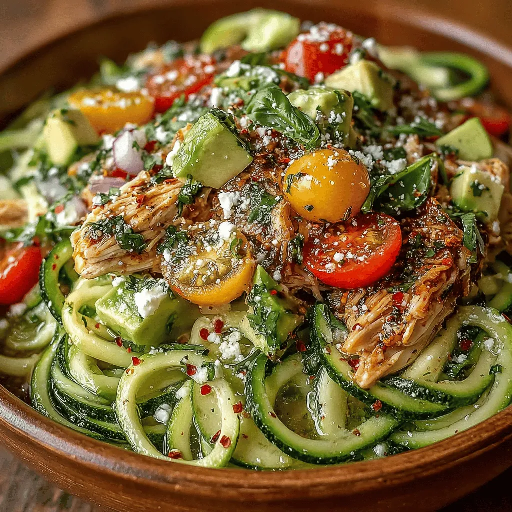 In the ever-evolving world of healthy eating, zoodle salads have surged in popularity thanks to their nutritious profile and versatility. For those unfamiliar, zoodles—spiralized zucchini—offer a delightful alternative to traditional pasta, presenting a low-carb option that fits seamlessly into a variety of diets, including keto and gluten-free. The "Refreshing Cold Chicken Zoodle Salad" encapsulates the essence of summer dining: light, refreshing, and packed with flavor. This dish not only satisfies your cravings but also nourishes your body with wholesome ingredients, making it an excellent choice for lunch or dinner on a warm day.