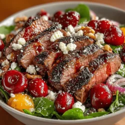 As the days grow warmer and the sun shines brighter, there’s nothing quite like a refreshing meal that balances taste and nutrition. Enter the Cherry & Beef Salad Bowl—a vibrant dish that combines the hearty flavors of flank steak with the sweet juiciness of fresh cherries. This salad is not only a feast for the eyes but also a satisfying option for those looking to enjoy a nutrient-rich meal during the summer months.