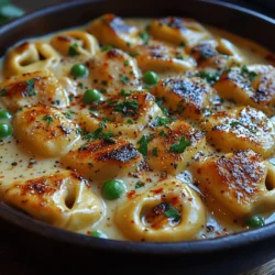 When it comes to comfort food, few dishes can rival the indulgence of a creamy pasta. The Creamy Chicken Alfredo Tortellini Delight stands out as a beloved option that combines the rich, savory flavors of Alfredo sauce with the delightful texture of cheese-filled tortellini. This dish is not only a feast for the palate but also a visual treat, showcasing the vibrant colors of fresh ingredients. Whether you're looking to impress guests at a dinner party or seeking a quick and satisfying weeknight meal, this recipe is sure to become a go-to favorite.