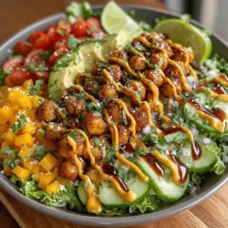 When it comes to salads that tantalize the taste buds, the Crispy BBQ Chickpea Salad stands out with its vibrant colors, bold flavors, and delightful textures. This dish is not just a feast for the eyes; it’s a wholesome and satisfying meal that nourishes the body. With the crispy chickpeas providing a satisfying crunch and a medley of fresh vegetables adding a burst of flavor, this salad promises to be a crowd-pleaser at any gathering or a nutritious option for meal prep.