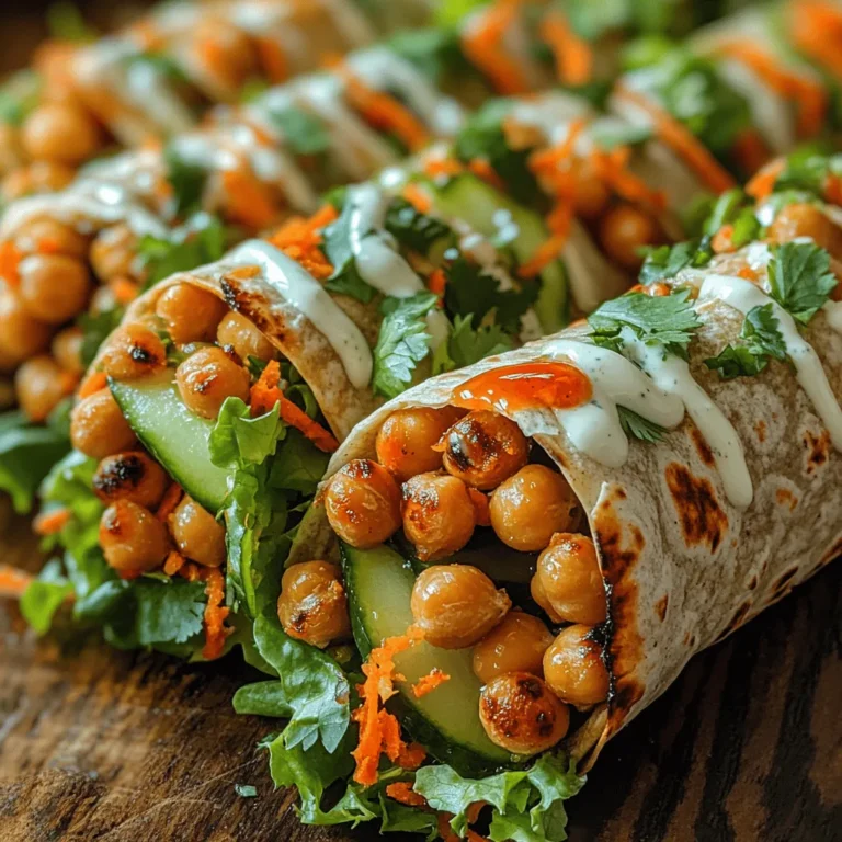 There’s something magical about wrapping up a meal in a soft tortilla. It’s not just about convenience; it’s about the delightful surprise of flavors waiting to be unveiled with each bite. I remember the first time I made wraps for my friends—everyone was skeptical until they took that first bite. The combination of fresh vegetables and crispy chickpeas smothered in a spicy Sriracha sauce brought smiles to all our faces. Today, I’m excited to share with you my take on Crunchy Sriracha Chickpea Wraps, a dish that’s not only delicious but also packed with protein and fiber, making it perfect for lunch, dinner, or even a quick snack.