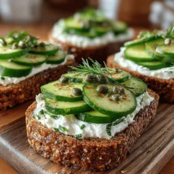 As the temperatures rise and sunny days beckon, the craving for light, refreshing meals grows stronger. One of the quintessential ingredients of summer cooking is the humble cucumber. Known for its crisp texture and hydrating properties, cucumbers are not only a delicious addition to salads but also make for a delightful centerpiece in a variety of dishes. Among these, cucumber dill sandwiches stand out as an ideal choice for light lunches or as a delightful appetizer for gatherings. These sandwiches capture the essence of summer with their fresh flavors and satisfying crunch, making them a favorite at picnics, garden parties, and casual brunches.
