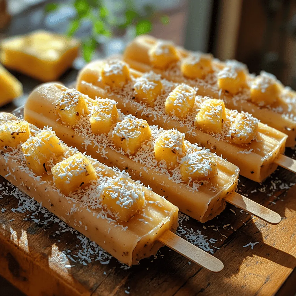 As the warm sun graces us with its presence, there’s nothing quite like a refreshing treat that can instantly transport you to a tropical paradise. Enter the Tropical Bliss Frozen Coconut Pineapple Pops—a delightful combination of creamy coconut and sweet pineapple that not only tantalizes your taste buds but also offers a healthier alternative to traditional frozen desserts. This recipe is perfect for those seeking a guilt-free indulgence that caters to both the palate and well-being.