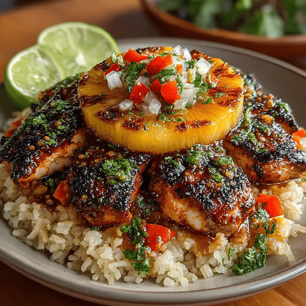 Grilled Pineapple Chicken Bowls are a vibrant and mouthwatering dish that embodies the essence of summer. With tender, marinated chicken, juicy chunks of grilled pineapple, and colorful vegetables, this dish offers a perfect balance of sweetness and savory flavors. It’s not just visually appealing; it also packs a punch in terms of taste and nutrition, making it an ideal choice for a family dinner or a casual gathering with friends.