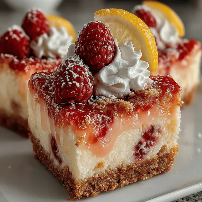 When it comes to summer desserts, few treats are as refreshing and vibrant as Zesty Raspberry Lemonade Dream Bars. This delightful recipe combines the tangy brightness of fresh lemons with the sweet-tart flavor of ripe raspberries, creating a dessert that’s not only visually stunning but also utterly delicious. These bars are perfect for those warm days when you want something cool and refreshing, making them an ideal choice for picnics, barbecues, or any gathering where you want to impress your guests with a unique and flavorful treat.