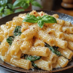 Pasta lovers rejoice! If you're on the lookout for a dish that combines comfort, flavor, and a touch of green goodness, Creamy Garlic Spinach Penne is the answer. This delightful recipe is a perfect representation of how simple ingredients can come together to create a meal that feels indulgent yet is surprisingly easy to prepare. With its creamy sauce enveloping perfectly cooked penne pasta and vibrant spinach, this dish not only satisfies your taste buds but also provides a comforting embrace after a long day.