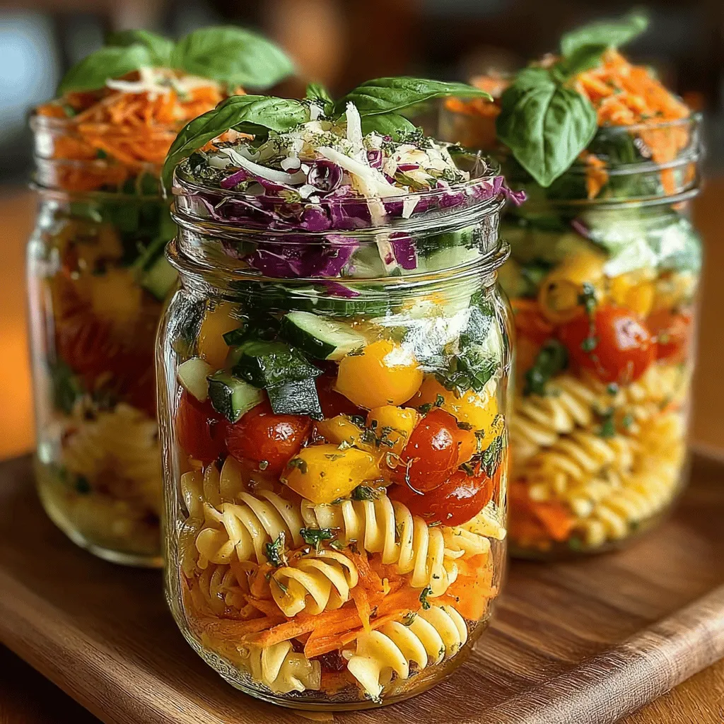 Pasta salads have become a beloved staple in kitchens around the world, celebrated for their versatility and ability to cater to diverse tastes and dietary preferences. From casual family dinners to potlucks and picnics, pasta salads can be customized with an array of ingredients, making them a delightful option for any occasion. Among the myriad of recipes, the Rainbow Veggie Pasta Jars stand out as a vibrant and healthy choice, enticing both the eyes and the palate.
