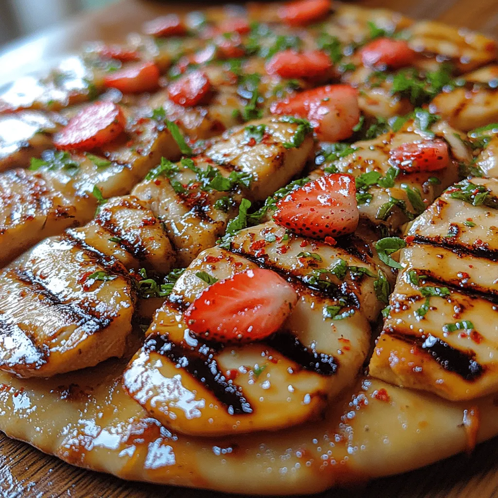 If you're searching for a dish that beautifully marries sweetness with savory goodness, look no further than the Strawberry Basil Chicken Flatbread. This delightful recipe offers a unique combination of juicy strawberries, fragrant basil, and hearty chicken, all enveloped in a warm, crisp flatbread. Each bite delivers a burst of flavor, making it an ideal choice for various occasions—whether you're planning a casual family dinner, hosting a summer gathering, or simply looking to indulge in a fresh and exciting meal at home.
