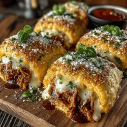 If you’re searching for a quick, delicious, and family-friendly dish that captures the essence of Italian cuisine, look no further than Mini Chicken Parm Crescent Melts. This recipe combines the comforting flavors of chicken Parmesan with the flaky goodness of crescent roll dough, creating a handheld meal that's perfect for busy weeknights or casual gatherings. With the help of rotisserie chicken, this dish is not only simple to prepare but also packs a flavorful punch that will delight both kids and adults alike.