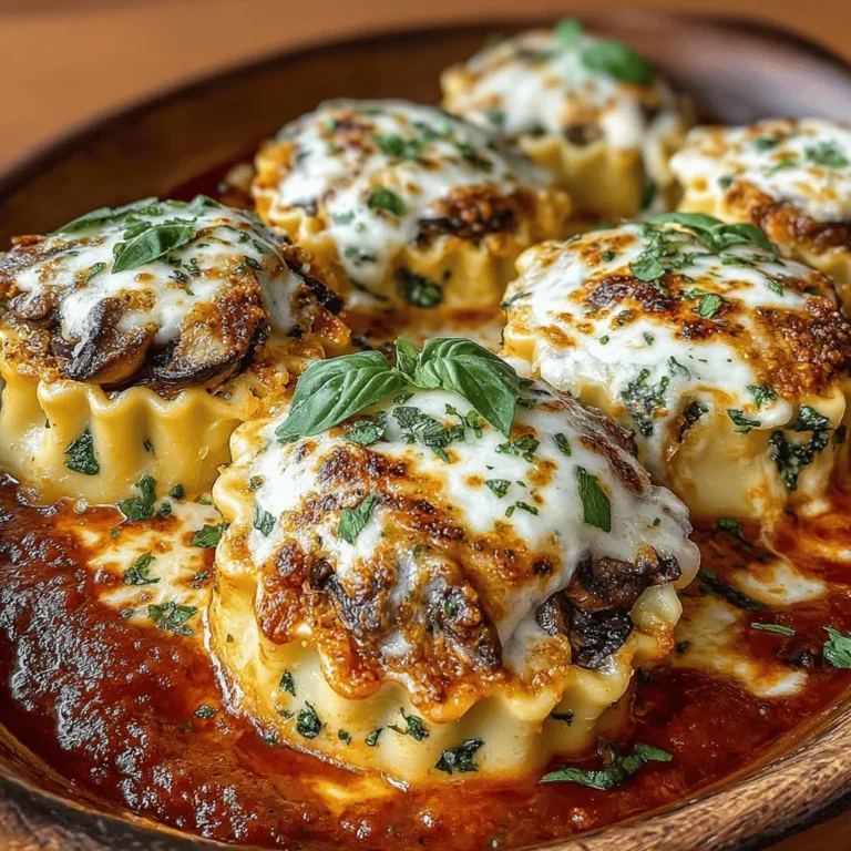 Lasagna has long been a beloved comfort food, known for its layers of rich flavors and hearty textures. Traditionally composed of sheets of pasta interspersed with meat, cheese, and sauce, lasagna is a dish that evokes warmth and nostalgia. However, as culinary trends evolve, so too do our interpretations of this classic. Enter the Cheesy Baked Spinach Mushroom Lasagna Rolls—a delightful twist that maintains the essence of lasagna while introducing a new flavor profile and a healthier spin. These rolls are not only visually appealing but also pack a nutritional punch, making them a perfect choice for a variety of occasions, from casual family dinners to festive gatherings.