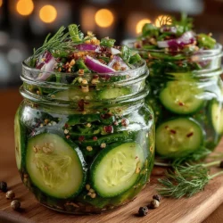 In the vibrant world of culinary arts, pickling stands out as a time-honored method that has captured the hearts and taste buds of people across the globe. This technique not only preserves the freshness of seasonal produce but also transforms simple ingredients into flavorful delights that tantalize the palate. One such extraordinary creation is the Zesty Hatch Chili Pickled Cucumber Relish, a dish that celebrates the crispness of cucumbers paired with the fiery zest of Hatch green chilies. This relish is more than just a condiment; it’s an experience that elevates any meal, adding a refreshing element that complements a variety of dishes.