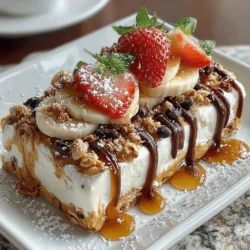 Once you have your yogurt mixture prepared, it’s time to spread it onto your baking sheet, creating a delightful base for your creamy peanut butter yogurt bark.