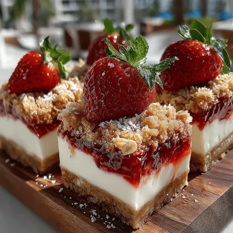 In recent years, frozen yogurt desserts have surged in popularity, captivating dessert lovers with their creamy texture and refreshing taste. Unlike traditional ice cream, frozen yogurt offers a lighter alternative that can be just as satisfying, especially during the warmer months. One delightful variation that has gained attention is the Frozen Yogurt Strawberry Crumble Slices. This recipe not only showcases the natural sweetness and tartness of fresh strawberries but also combines the creaminess of yogurt with a crunchy, satisfying crumble topping. It’s the perfect dessert for summer gatherings, family barbecues, or simply as a sweet treat to enjoy at home.