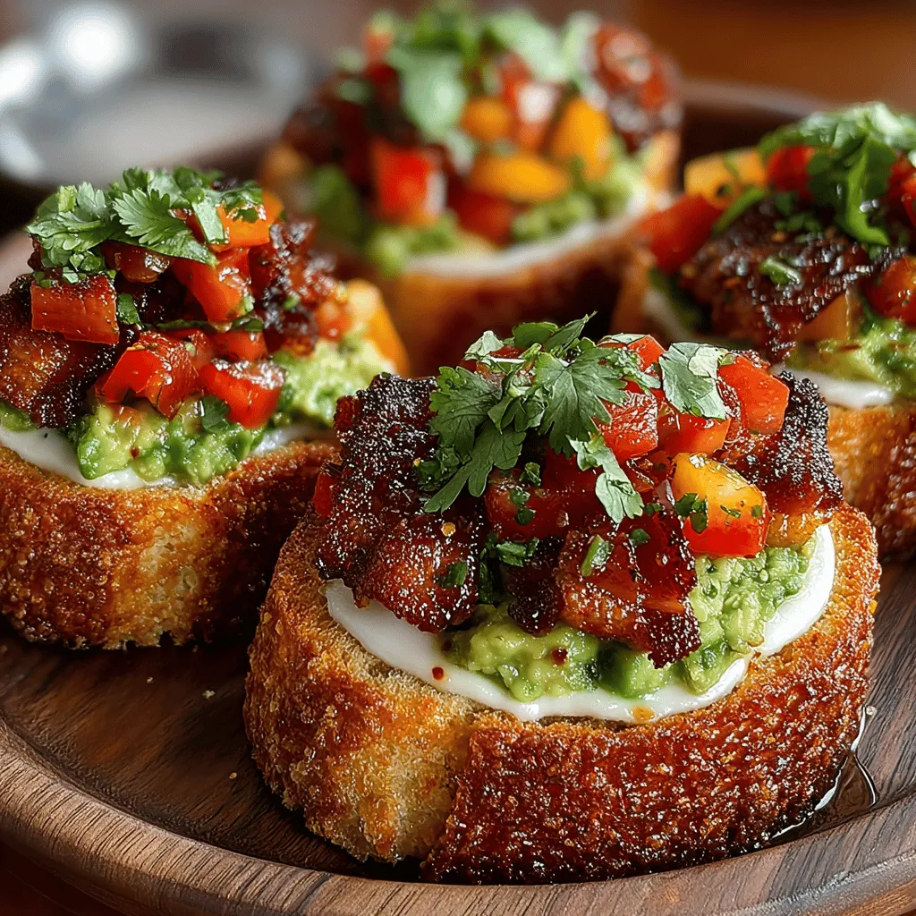 In the realm of culinary delights, few appetizers can rival the irresistible charm of Mini Avocado Bacon Toast Stacks. These delectable bites are not only a feast for the eyes but also a symphony of flavors that tantalize the palate. With a harmonious blend of creamy avocados, crispy bacon, and the freshness of ripe tomatoes, these stacks offer a unique twist on traditional toast, making them a perfect choice for brunches, parties, or a quick snack at home. Their versatility allows them to shine in various settings, whether as a sophisticated hors d'oeuvre or a casual midday treat.
