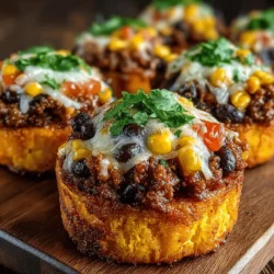 Mini Chili Stuffed Sweet Potato Discs are a delightful fusion of flavors and textures that make for a perfect appetizer, snack, or even a main course. This recipe creatively pairs the natural sweetness of tender sweet potatoes with a hearty chili filling, resulting in a dish that is both satisfying and nutritious. The balance of sweet and savory, combined with the contrasting textures of the soft sweet potato and the robust chili, makes these discs irresistible.