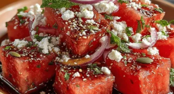 Zesty Watermelon Feta Salad Recipe