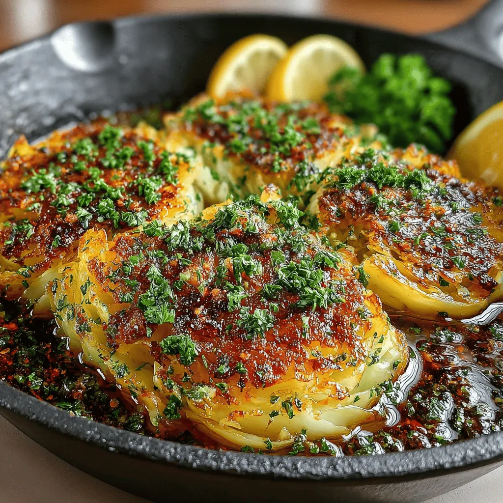 When it comes to versatile vegetables, cabbage often flies under the radar, overshadowed by more popular produce. However, the humble cabbage is set to shine in the spotlight with our recipe for sizzling baked cabbage steaks with garlic butter. This dish not only highlights the unique texture and flavor of cabbage but also transforms it into a satisfying and delicious meal or side dish. Imagine thick slices of cabbage, perfectly roasted until tender and caramelized, generously brushed with rich garlic butter that seeps into each crevice, providing a burst of flavor in every bite.