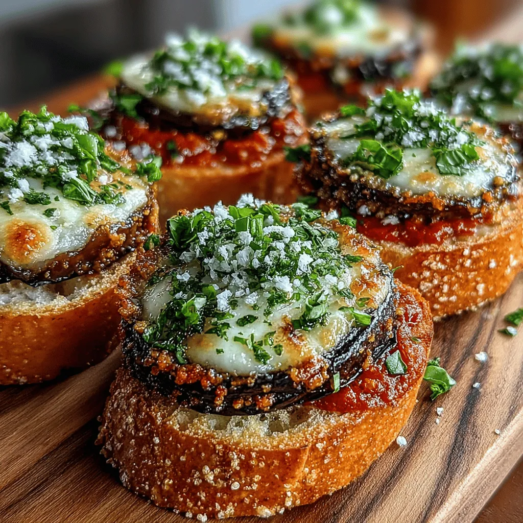 Mini Eggplant Parmesan Toasties are an irresistible twist on the classic Italian dish, offering a perfect combination of crispy, cheesy, and flavorful elements that make them an appealing option for both appetizers and snacks. These delightful bites feature thinly sliced eggplant, which is breaded and baked to golden perfection, layered with marinara sauce, and topped with gooey melted cheese. Whether served at a dinner party, a casual gathering, or simply as a satisfying treat at home, these toasties are sure to impress.