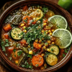 Hearty Hatch Chili Veggie Soup with Barley