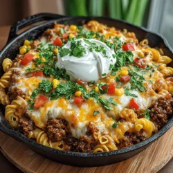 Cheesy Taco Pasta Skillet Recipe