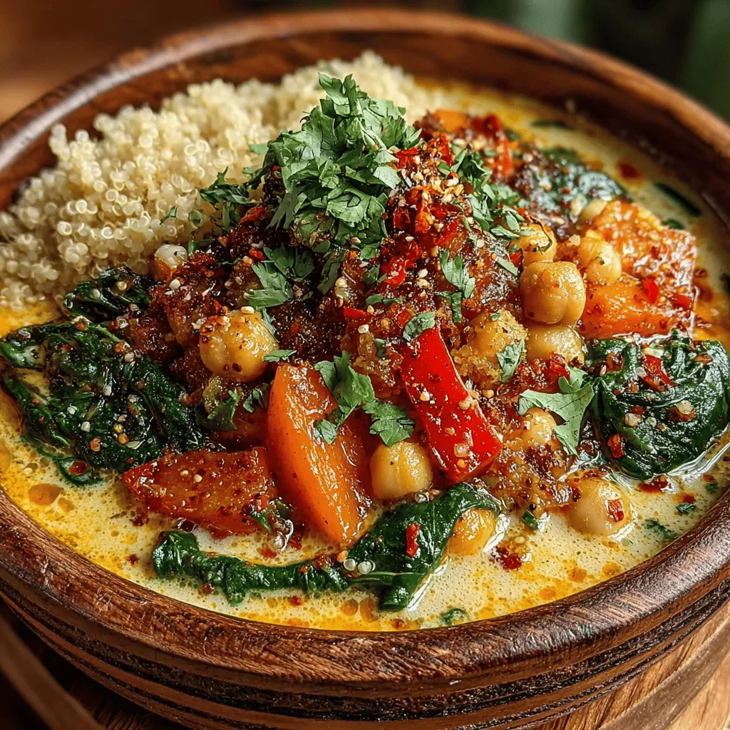 If you are seeking a dish that embodies comfort, nutrition, and simplicity, look no further than One-Pot Creamy Coconut Chickpea Curry. This delightful meal combines the hearty goodness of chickpeas with the rich, velvety texture of coconut milk, creating a satisfying, flavorful experience in every bite. Whether you are a seasoned home cook or a beginner in the kitchen, this recipe is designed to be approachable, making it perfect for busy weeknights when time is of the essence.