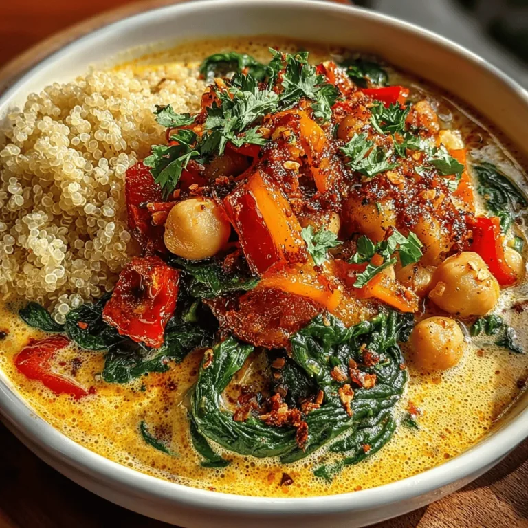 If you are seeking a dish that embodies comfort, nutrition, and simplicity, look no further than One-Pot Creamy Coconut Chickpea Curry. This delightful meal combines the hearty goodness of chickpeas with the rich, velvety texture of coconut milk, creating a satisfying, flavorful experience in every bite. Whether you are a seasoned home cook or a beginner in the kitchen, this recipe is designed to be approachable, making it perfect for busy weeknights when time is of the essence.