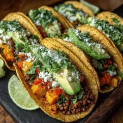 Spiced Lentil & Sweet Potato Tacos