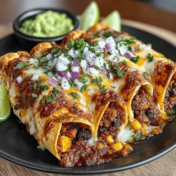 Enchiladas are a beloved staple of Mexican cuisine, known for their versatility and rich flavors. Traditionally made with corn tortillas filled with a variety of ingredients and topped with savory sauces, enchiladas can accommodate a wide range of dietary preferences, making them a go-to choice for both casual weeknight dinners and festive gatherings. One standout variation that has gained popularity in recent years is the Sweet Potato & Black Bean Fiesta Enchiladas. This recipe marries the natural sweetness of roasted sweet potatoes with the hearty texture of black beans, resulting in a dish that is not only delicious but also packed with nutrients.