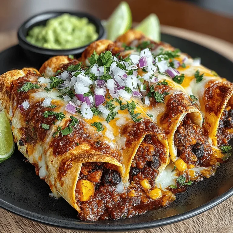 Enchiladas are a beloved staple of Mexican cuisine, known for their versatility and rich flavors. Traditionally made with corn tortillas filled with a variety of ingredients and topped with savory sauces, enchiladas can accommodate a wide range of dietary preferences, making them a go-to choice for both casual weeknight dinners and festive gatherings. One standout variation that has gained popularity in recent years is the Sweet Potato & Black Bean Fiesta Enchiladas. This recipe marries the natural sweetness of roasted sweet potatoes with the hearty texture of black beans, resulting in a dish that is not only delicious but also packed with nutrients.